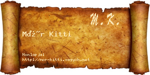 Mór Kitti névjegykártya