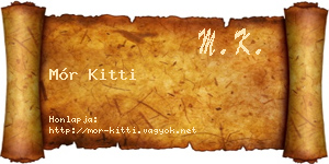 Mór Kitti névjegykártya